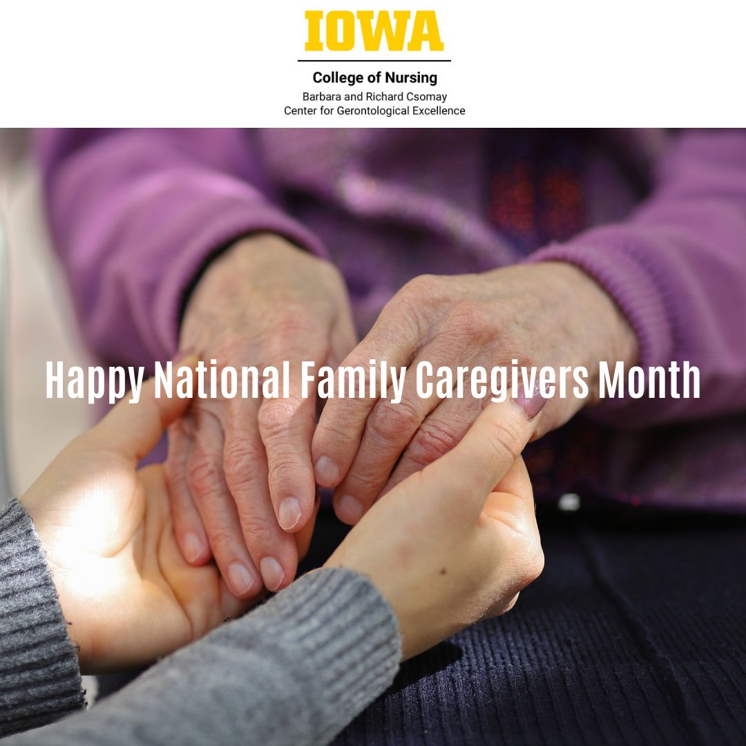 The Csomay Center provides access to resources for caregivers. Follow this link: csomaycenter.uiowa.edu/resources/care… for Csomay Center resources.

National Council on Aging is a wonderful host of information for caregivers. Follow this link to their site: ncoa.org/page/national-…

#NFCMonth