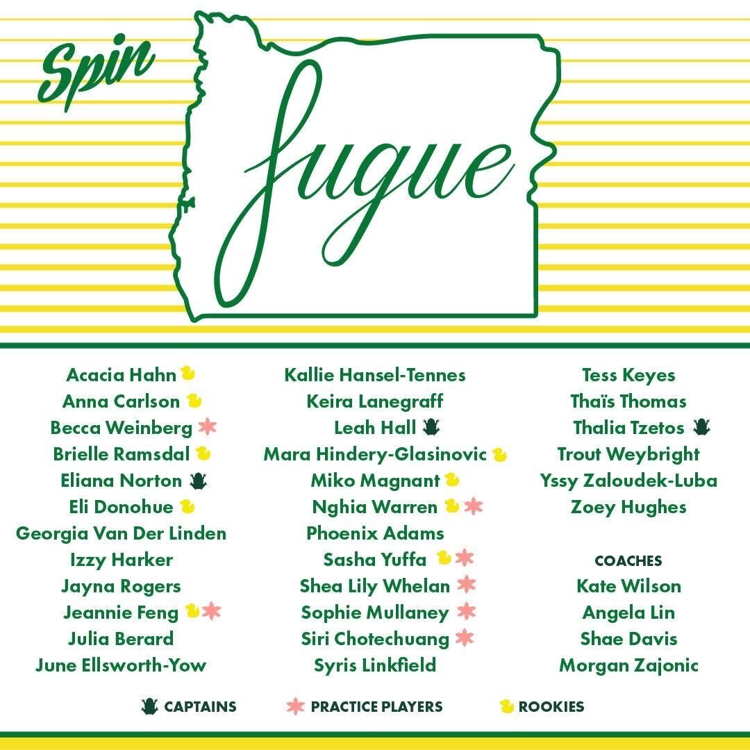 Our fugue 2023!! ⁦Gonna be an awesome year!! 💚💛<a href="/SpinUltimate/">Spin Ultimate</a>⁩