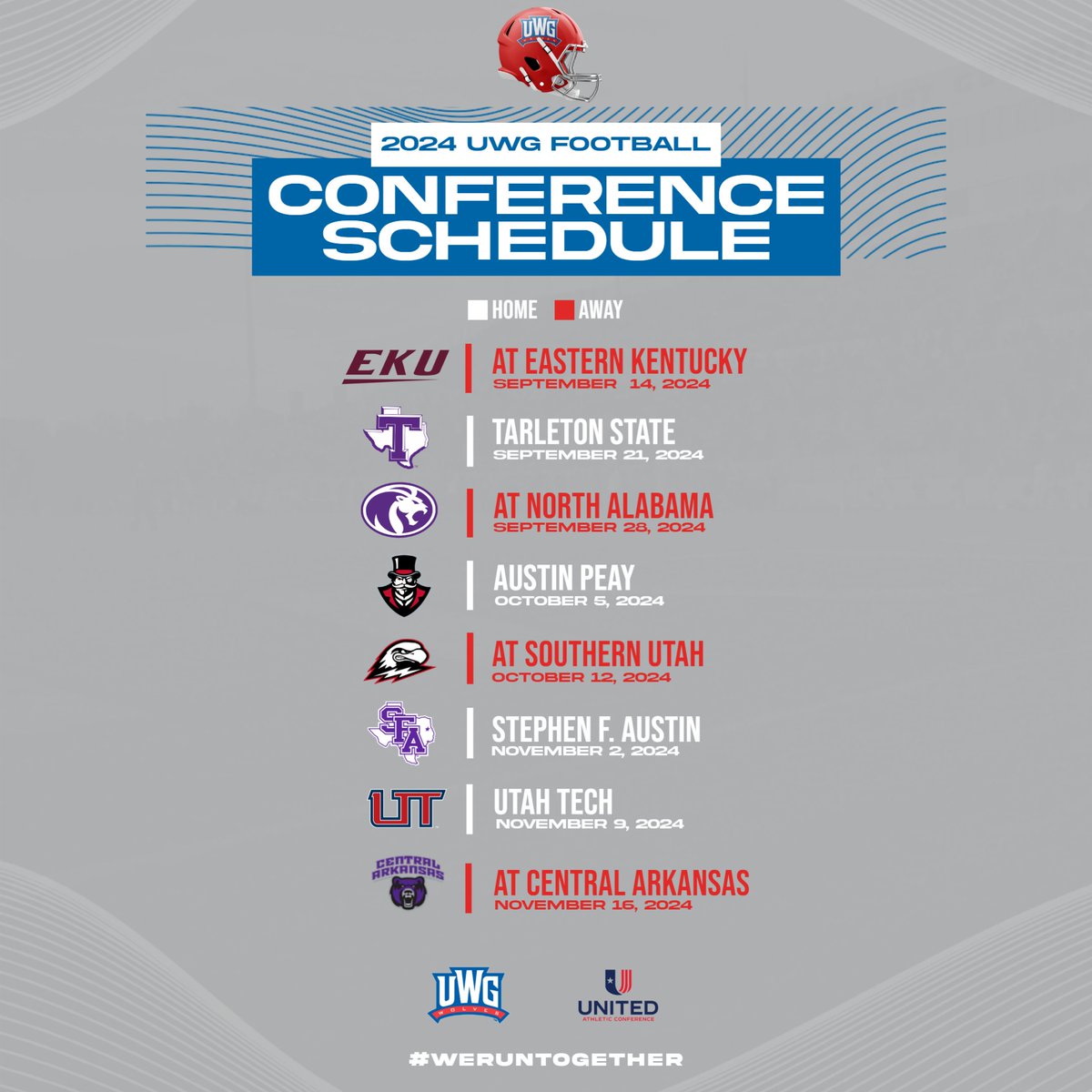 🚨 BREAKING 🚨

Our 2024 <a href="/uacfootball/">uacfootball</a> Schedule is here 📅
📰: bit.ly/49C3UXR

#WeRunTogether