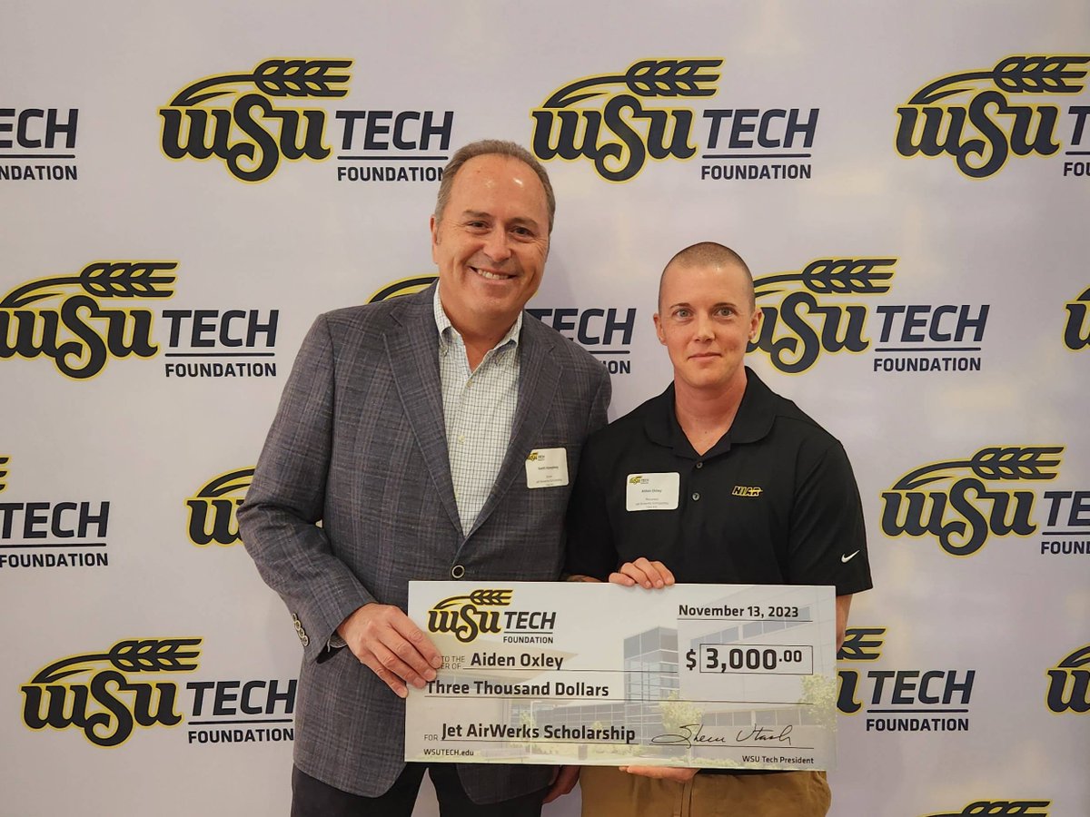 Yesterday, our CEO, Keith Humphrey, was proud to present the 2023 Jet AirWerks Scholarship to another deserving recipient through the WSU Tech Foundation.

#aviation #avmro #mro #education
