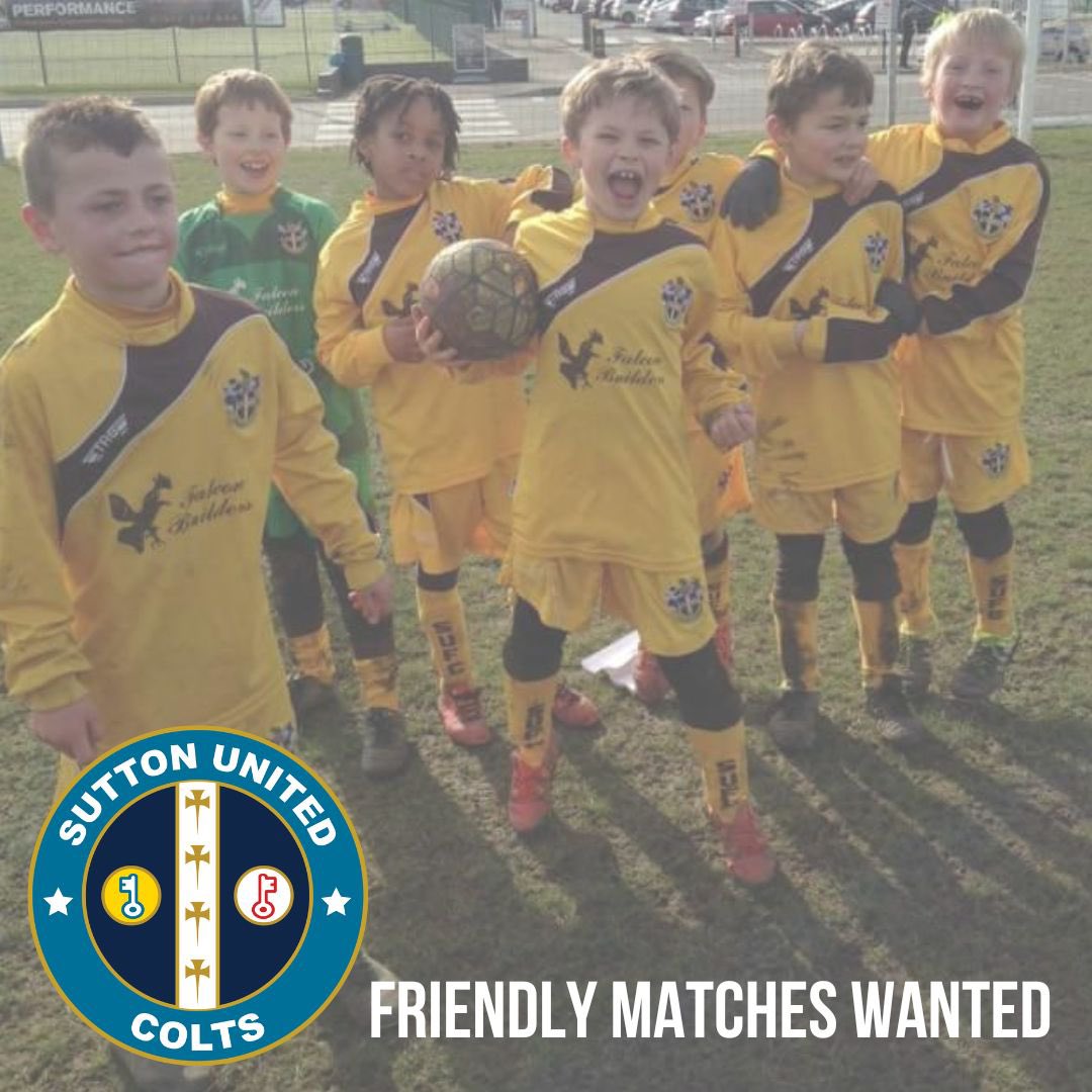 Sutton united U11 Ambers  are looking for a friendly this Sunday pitch already booked - message Darrius on  +44 7549 251259  if available <a href="/suttonunited/">Sutton United</a>
