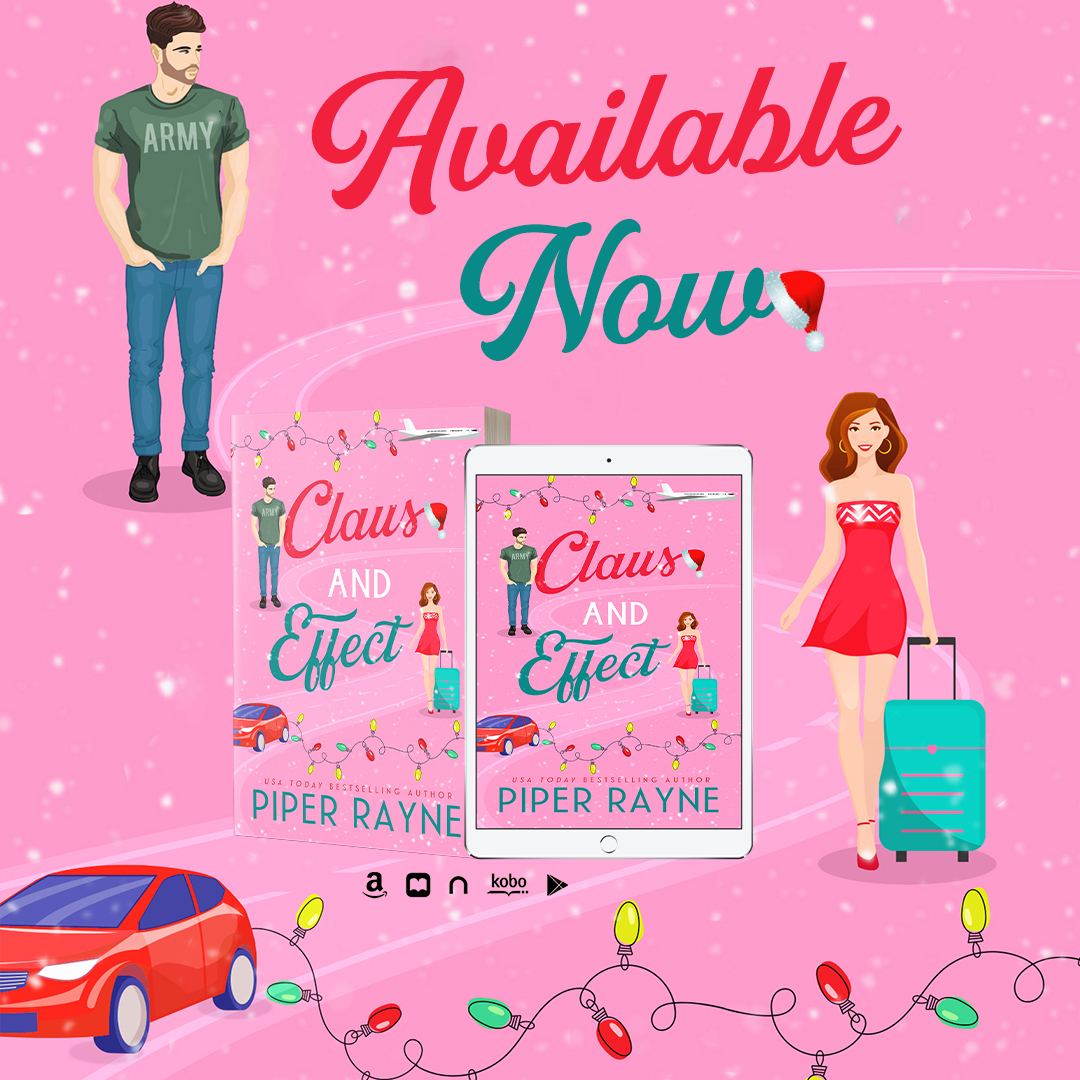 Claus and Effect by @PiperRayneRocks is now LIVE!

Download today on all platforms!
books2read.com/cae/

#clausandeffect #roadtripromance #holidayromance #christmasromance #piperrayne #mistakenidentity #OneBed @valentine_pr_ #newrelease #readnow