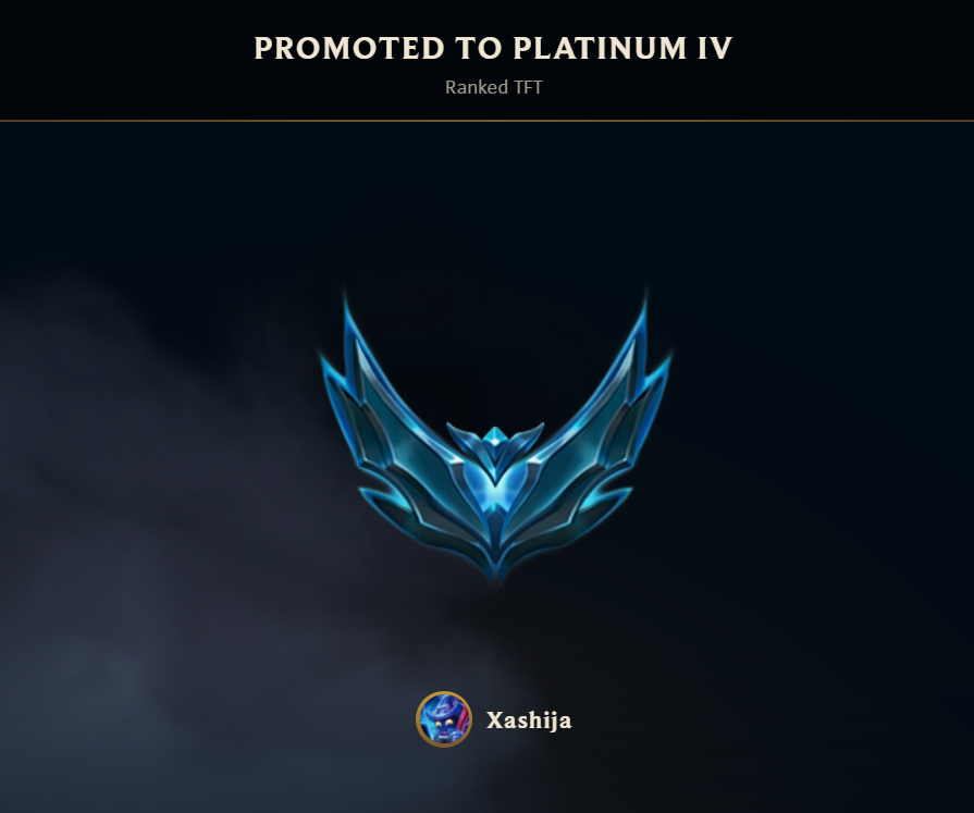 Last minute goals in TFT achieved...started late this set and didnt really like it at first. But then stupid me bought the Battlepass so i had to at least play a bit. Fast forward two weeks BP finished and at least got back to my usual casual rank of plat xD