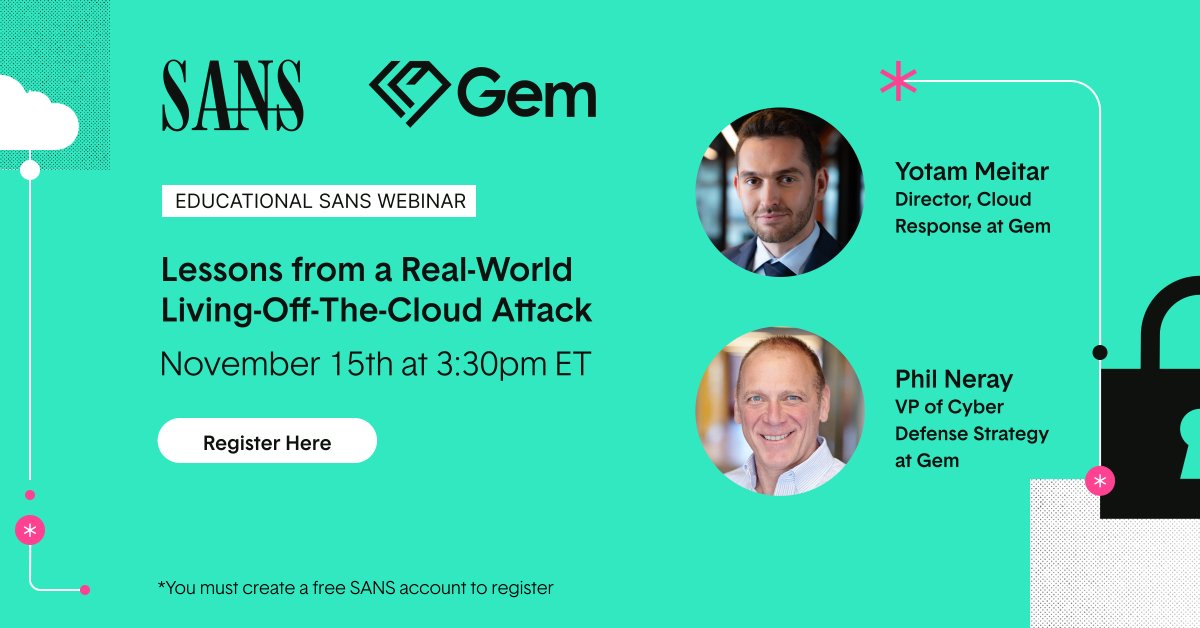 Last chance to register for our webinar with SANS tomorrow - join Yotam Meitar and Phil Neray for a real-life case study about how attackers are adapting living-off-the-land techniques to target cloud environments. Register here: hubs.la/Q028SwQ80