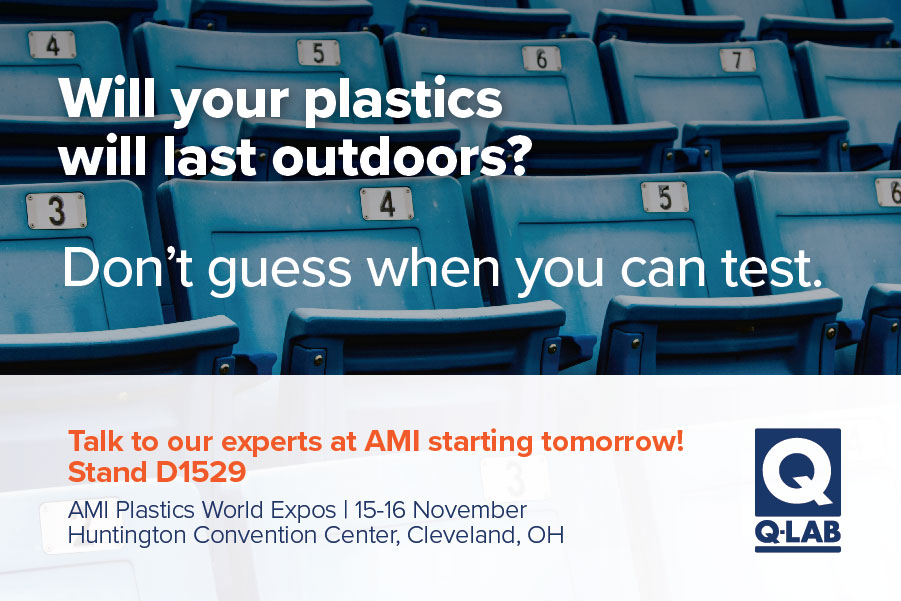 QLabWeathering's tweet image. See you tomorrow at AMI&apos;s Plastics World Expos 2023 in Cleveland, Ohio! We’re at Stand D1529 featuring our QUV fluorescent UV tester and Q-SUN xenon arc test chambers. 

Will your products last outdoors? Don’t guess when you can test! #polymertesting #AMICleveland