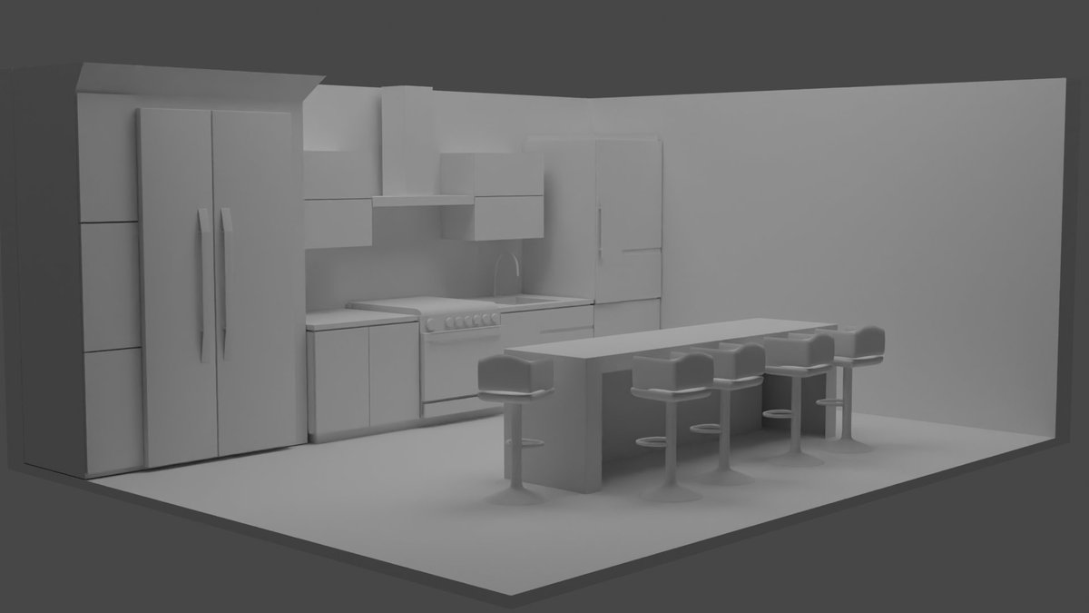 Aikan_W's tweet image. A kitchen concept that I designed a while ago

#3DModel #3dartwork #3db #blender  #conceptart