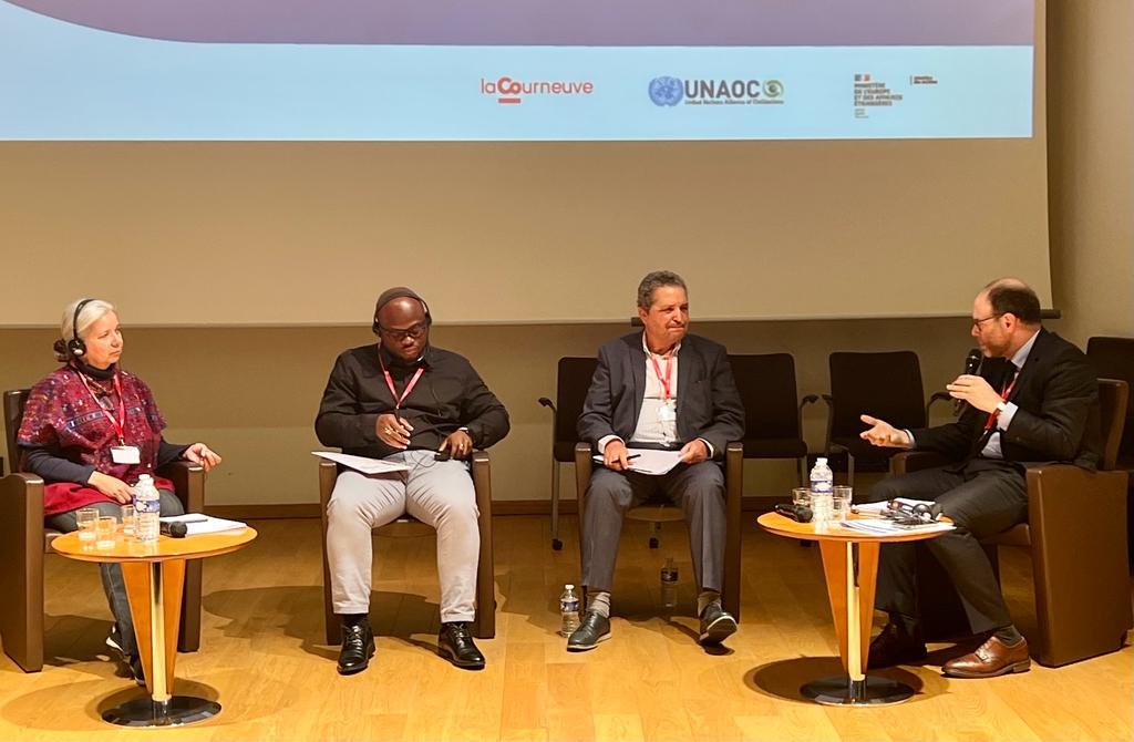 UNAOC's tweet photo. 🎙 Discussions also highlighted the strategies & best practices for gender equality in intercultural contexts, with Rocio Lombera of 🇲🇽, Etornam Flolu, Mayor of Afadzato 🇬🇭, & Fadel Moussa, former Mayor of Ariana 🇹🇳. #CityDialogue https://t.co/nqHuaiVeIW