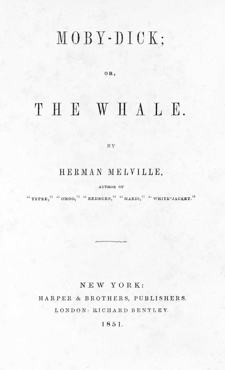 #OnThisDay in 1851 'Moby Dick' by Herman Melville was published in the US #dailyfootnote