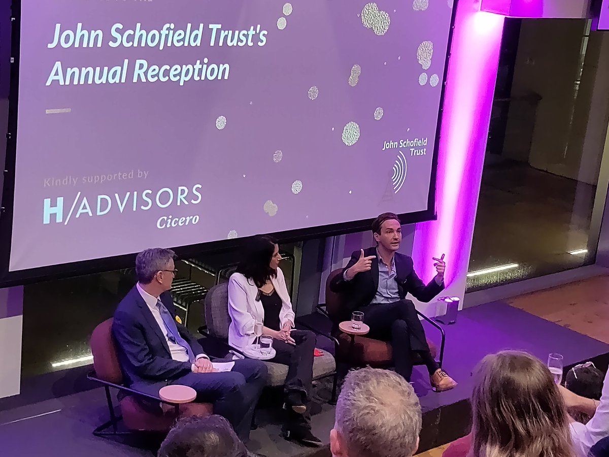 Great to be at <a href="/JSchofieldTrust/">John Schofield Trust</a> annual reception with @CeoSchofield <a href="/SangitaMyska/">Sangita Myska</a> and <a href="/lewis_goodall/">Lewis Goodall</a>!
