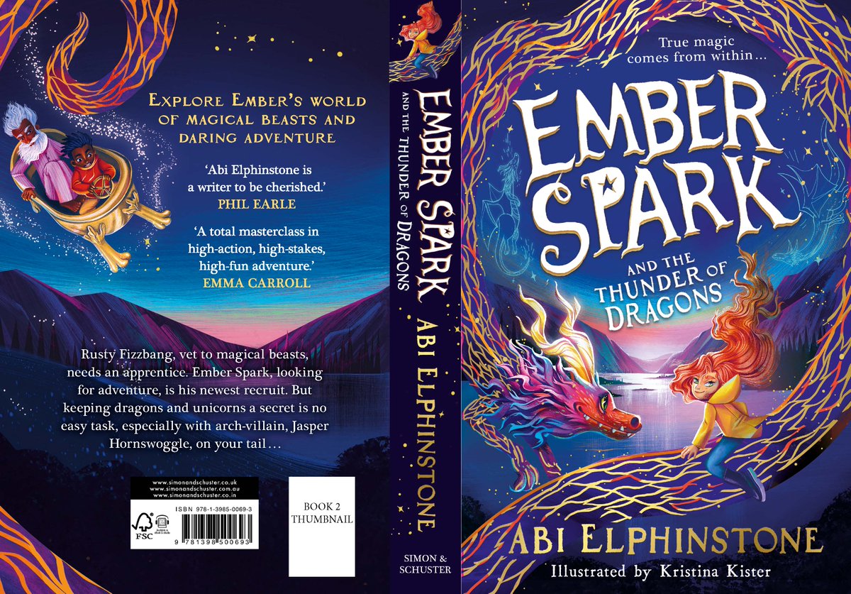 'The thing about magic is that it’s terribly clever and the thing about grown-ups is that they very often aren’t.' The #EmberSpark cover spread @KristinaKister! Huge thnks @philearle & @emcarrollauthor for ur kind words &4being the first2meet Ember, Arno, FortyWinks & Babaganoush