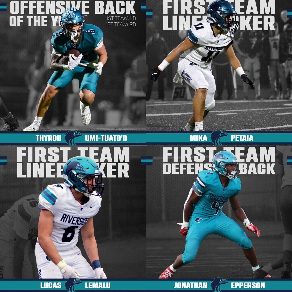 It was an absolute honor and blessing to coach these LBs from the Riv. The leadership, physical and mental toughness are simply unmatched. 

<a href="/ThyrouT/">Thyrou Umi-Tuato’o</a> <a href="/mikapetaia/">Mika Petaia</a> <a href="/JonathanEpper12/">Jonathan“Epp‼️”Epperson Jr</a> and Lucas Lemalu, THANK YOU #DTRFOREVER