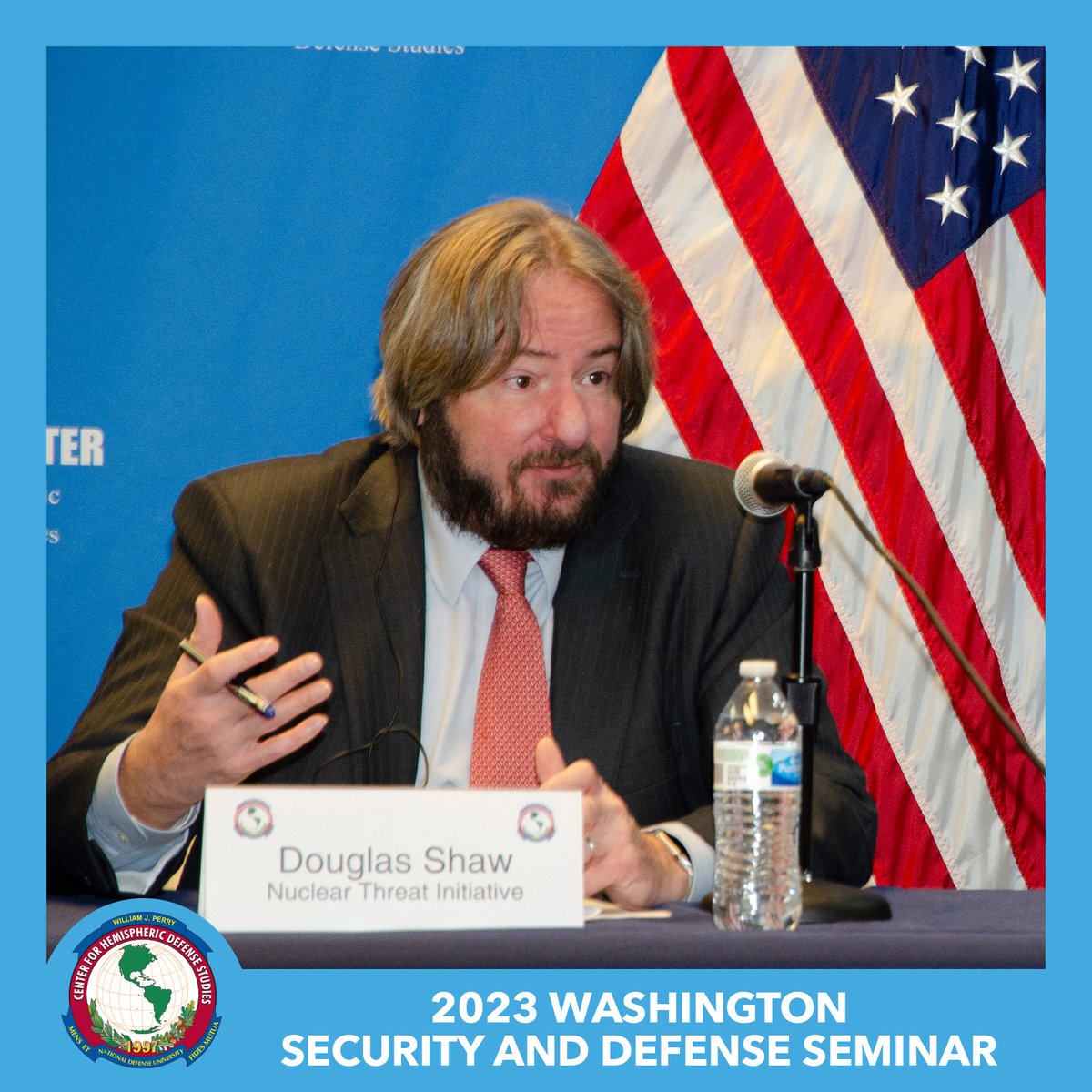 WJPerryCenter's tweet image. Day 2 of #WSDS2023 began with a discussion on integrated deterrence. Our thanks to Douglas Shaw of the @NTI_WMD and Brendan G. Melley of @NDU_EDU  for their perspectives on this national approach to defense and military modernization.