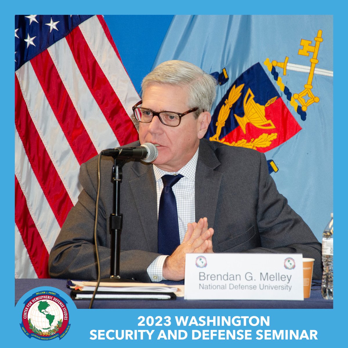 WJPerryCenter's tweet image. Day 2 of #WSDS2023 began with a discussion on integrated deterrence. Our thanks to Douglas Shaw of the @NTI_WMD and Brendan G. Melley of @NDU_EDU  for their perspectives on this national approach to defense and military modernization.