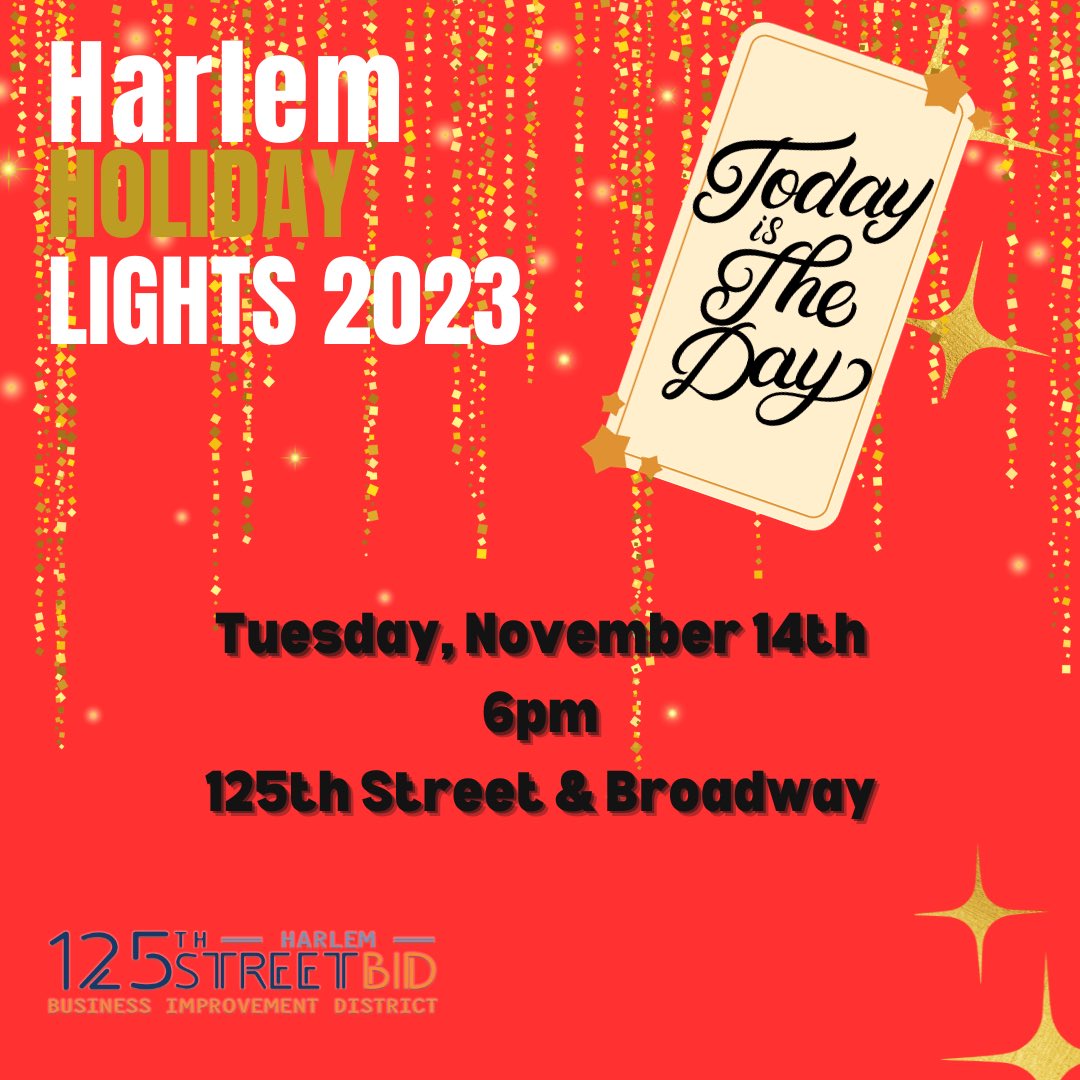 Attention Harlem‼️ Please join us tonight as the community will be celebrating Harlem lights festival.