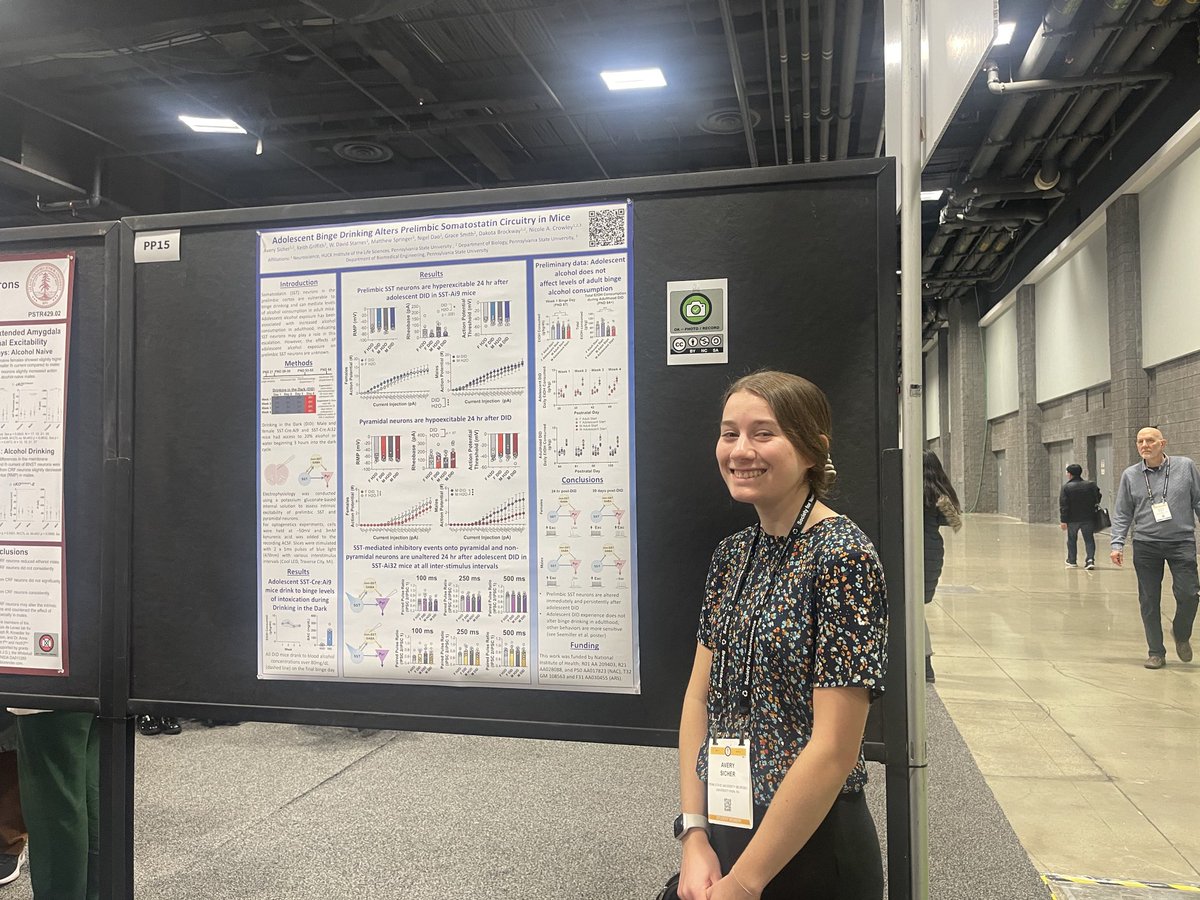 Killer science today by the amazing women of Penn State! ⁦@NeuroGretch⁩ ⁦@faitchee⁩ ⁦@SicherAvery⁩ and Lauren Bellfy ⁦@penn_state⁩ ⁦@huckinstitutes⁩ ⁦@PSUresearch⁩ #SfN2023