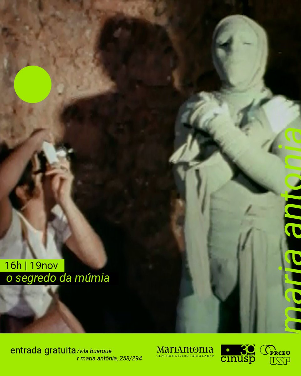cinusp's tweet photo. Mostra | Morrendo de Rir 👹
📽️ O Segredo da Múmia
Brasil, 1982, 85'
Direção: Ivan Cardoso
📍 Maria Antonia - R. Maria Antônia, 294 - Vila Buarque, São Paulo
#cinusp #morrendoderir https://t.co/kWy3SfMjzz