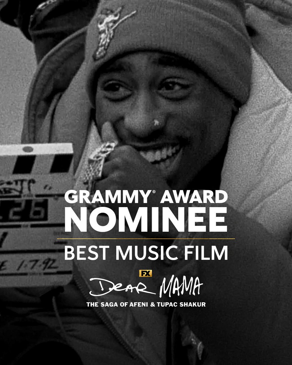 Celebrating the @dearmamafx GRAMMY® nomination for Best Music Film. Congratulations to Allen Hughes and the entire crew that helped bring this one to life.