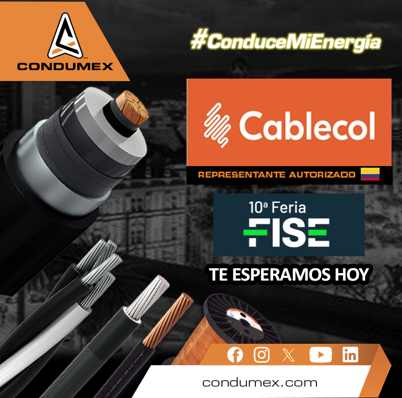 condumex_latam's tweet image. Nos vemos hoy en Plaza Mayor de Medellin Convenciones y Exposiciones en #FISE2023 #CondumexLATAM #ConduceMiEnergía

 #cables #Cablecol