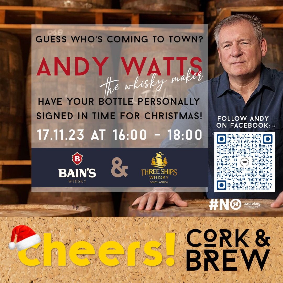 We are only two days out to my visit to Cork &amp; Brew Liquor Store 
I am hoping to see whisky lovers and sign bottles in support of a Pretoria East small business! 🥃
#localbusiness 
#supportsmallbusinessowners 
#supportlocal
#proudlySA 🇿🇦 #whisky
<a href="/ThreeShipsSA/">Three Ships Whisky</a>
@BainsWhisky