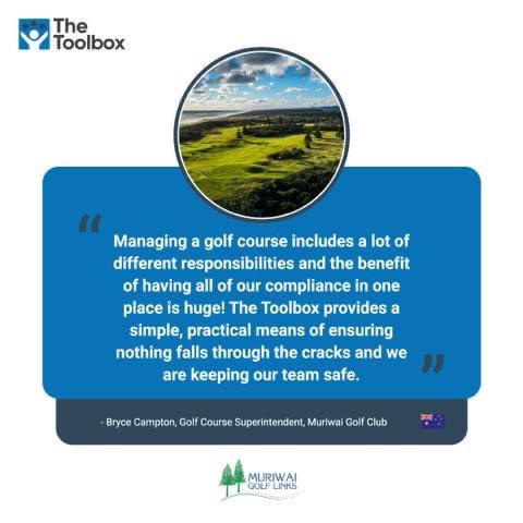 Very humbling to get this feedback from the industry! 🔥🔥🔥 ✅ 📲 
#golfclub #golfcourse #clientsupport #SafetyCompliance #thetoolboxteam #safetyculture #clubmanager #generalmanager #superintendent #environment #safetyculture #leadership #peoplefirstbook #SafetyFirst #ClubSafety