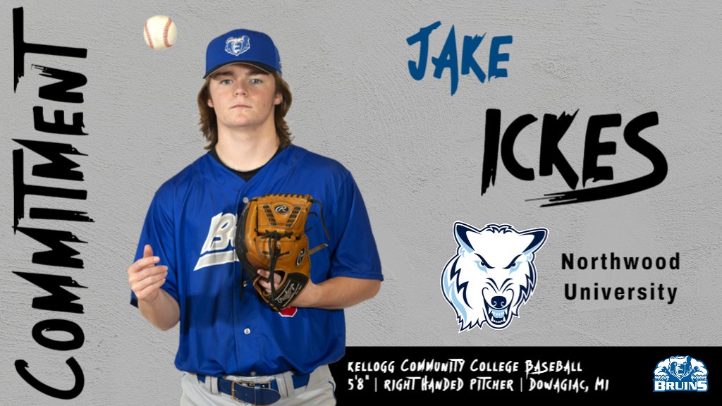 ⚾️🐻🔥 They just #KeepComin

Big congratulations to Jake Ickes on his commitment to the @GreatMidwestAC’s Northwood University Baseball.

Last year Jake was First Team Academic All-American, Academic All-MCCAA and All-Conference. #NextLevelBruins #BruCru @BaseballKellogg