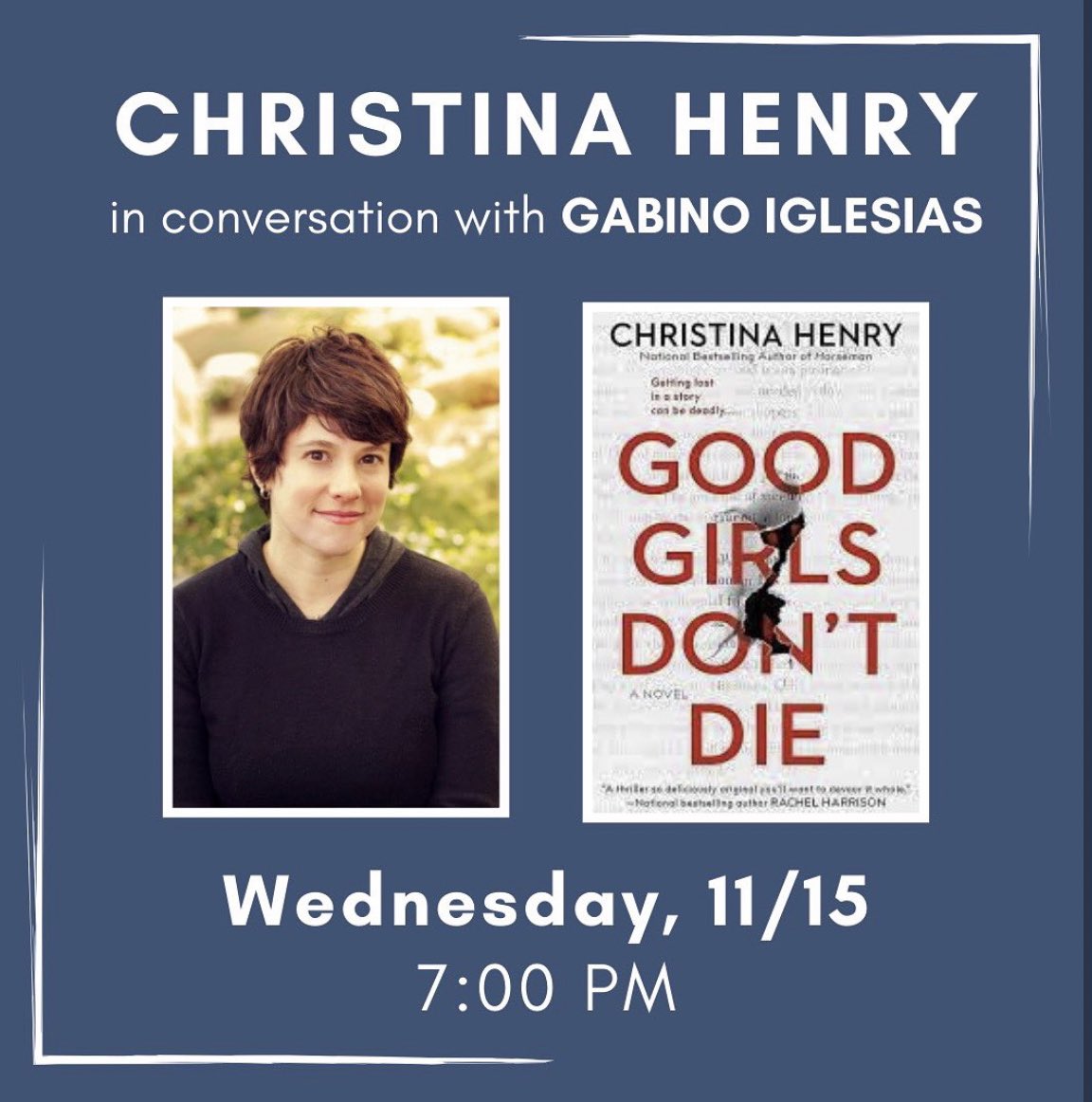 If you’re in Austin tomorrow night, this is the place to be! I’ll be in conversation with the awesome @C_Henry_Author at Vintage Bookstore & Wine Bar.