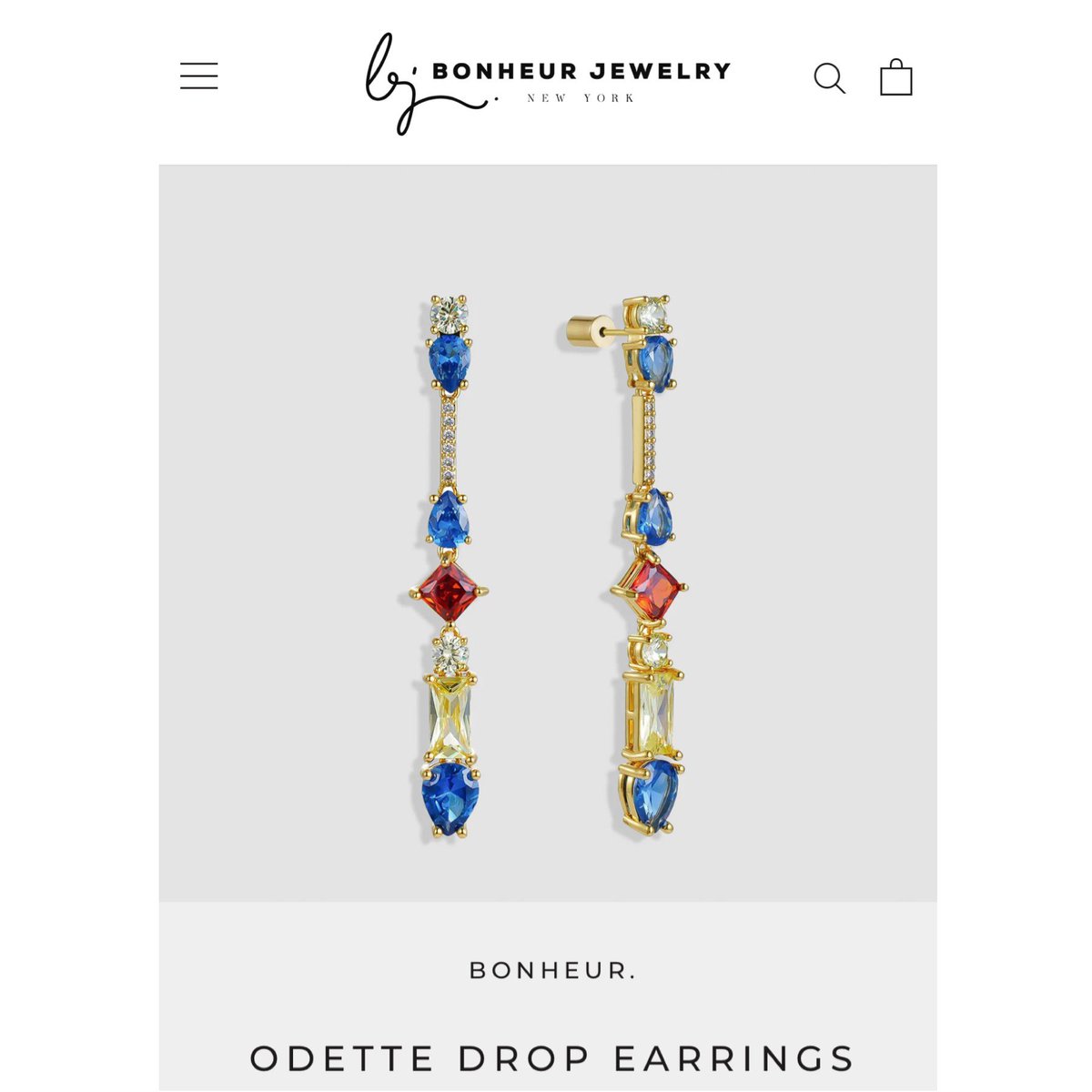 Chic happens with Bonheur. 💫

Pictured: The 𝗢𝗱𝗲𝘁𝘁𝗲 𝗗𝗿𝗼𝗽 𝗘𝗮𝗿𝗿𝗶𝗻𝗴𝘀 ఌ

#ShopBonheur #BonheurJewelry
.
#DropEarrings #StatementEarrings  #ColorfulEarrings #JewelryGifts #GiftsForHer #ItGirlStyle #HolidayGifts #JewelryMadeToLastALifetime