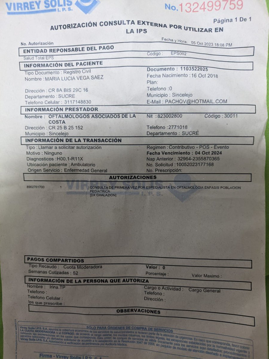 Señores <a href="/EPSSaludTotal/">Salud Total EPS-S</a> es desastroso que se siga jugando con la salud de las personas,  y más cuando se trata de niños! Hace más de un mes estamos esperando se le agende una cita, para mi hija de 5 años y hasta la fecha no han solucionado absolutamente nada.
<a href="/MinSaludCol/">MinSalud Colombia 🇨🇴</a>