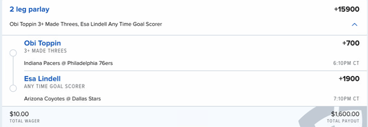 EdgePlayBook's tweet photo. #BetInPublic #100DayOfParlayChallenge #Day47 part 3. Tally after 46 days of betting +$1304.65 #NHL #NBA #longshots https://t.co/SqLIcfTZXi