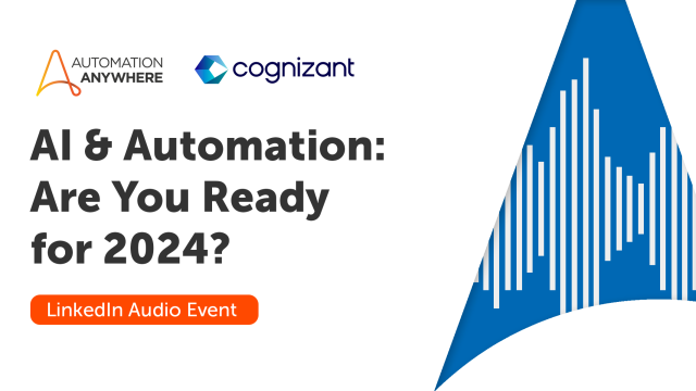 TN_Automation's tweet photo. Get ready for 2024! Join Cognizant &amp; Automation Anywhere for a LinkedIn Audio disucssion diving into strategic planning for intelligent automation &amp; #generativeAI. Ask your questions to the experts live in this interactive session. https://t.co/h9WGyh1jDz https://t.co/XPxlMyZCbY
