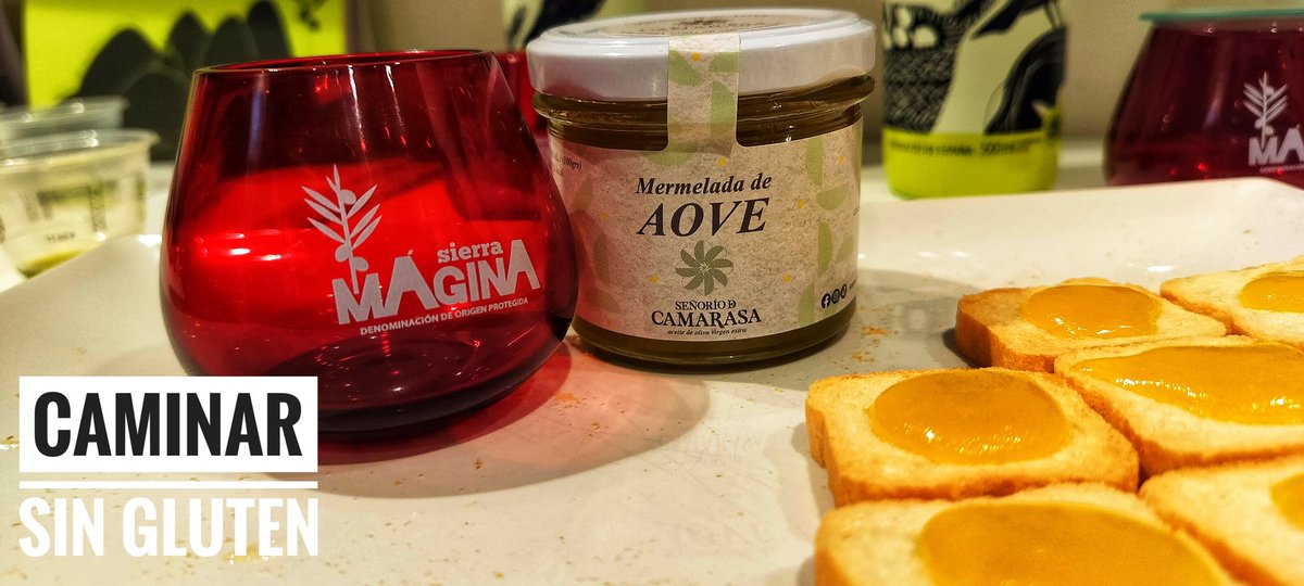 CaminarSin's tweet photo. Tras la cata en #LaComunal del #AOVE #CosechaTemprana @DOSierraMagina nuestros paladares han degustado una exquisita #MermeladadeAOVE #SeñorioDeCamarasa. Y agradecemos a @JesusSut el haber llevado pan #singluten #Escribimoslovivido https://t.co/QSPvMenxec