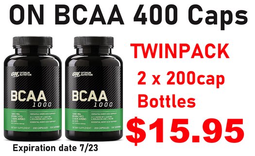 Get a twinpack of Optimum Nutrition of ON BCAA - 2 x 200 caps for only $15.95 at DPS Nutrition with coupon DPS10!  Order now at -> dpsnutrition.net/b/77/optimum-n… #OptimumNutrition