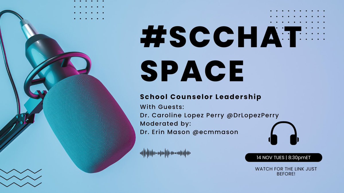 Join us in a few for a #scchat Space