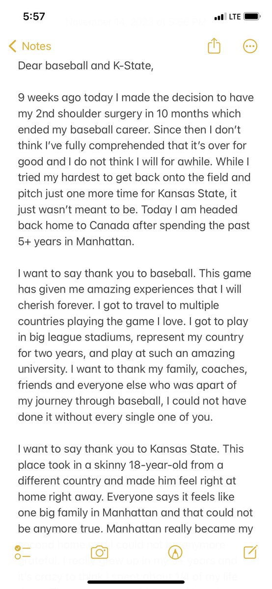 GriffHassall's tweet photo. Thank you baseball and K-State. I love you 💜💜 https://t.co/1AROJkU7In