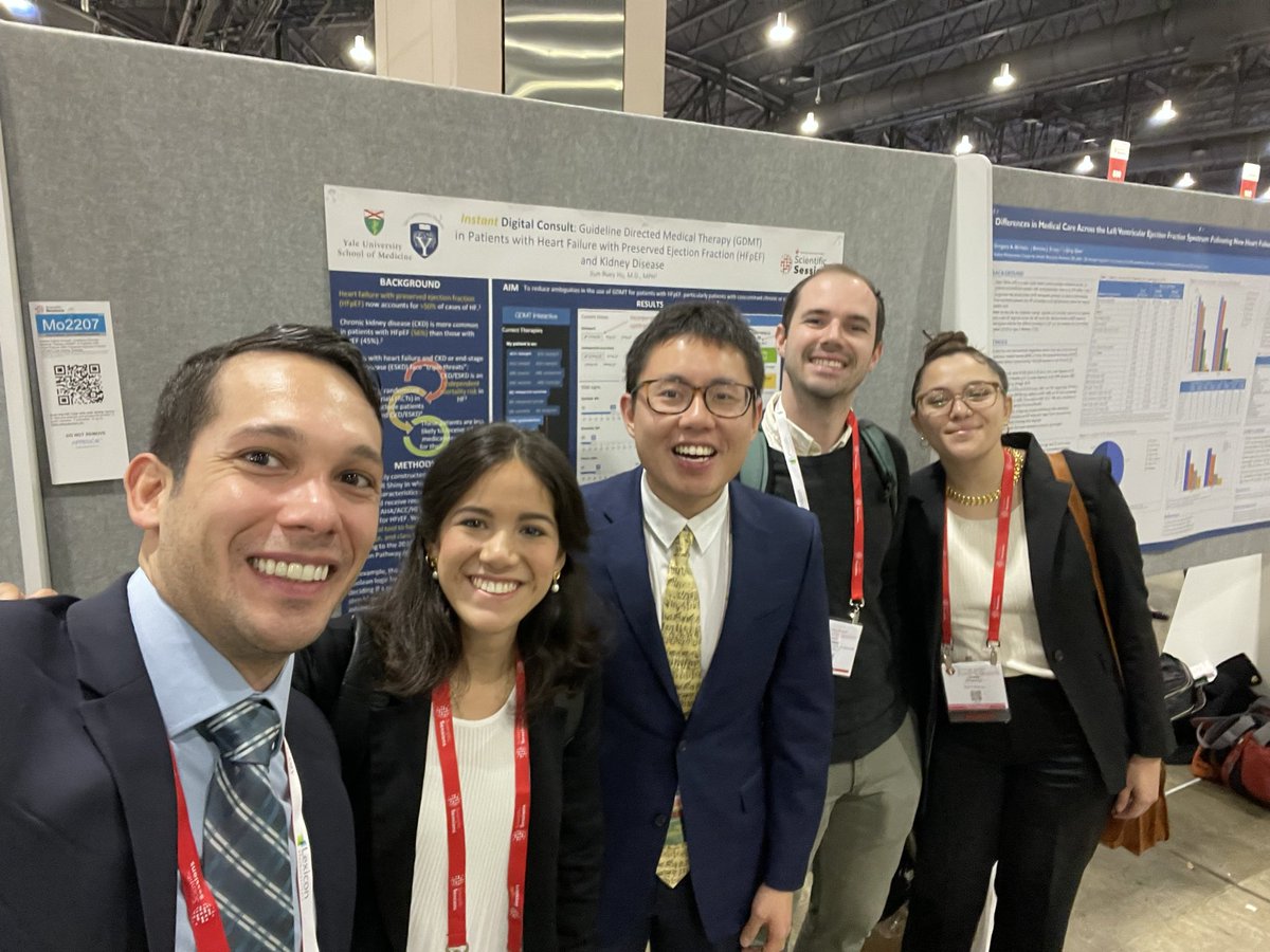Had the pleasure to meet @ruey_hu @carsalpajarillo and Scott from Yale during #AHA2023 this weekend. Check out Ruey’s incredible app for quick and accessible recommendations on GDMT at GDMT.org!