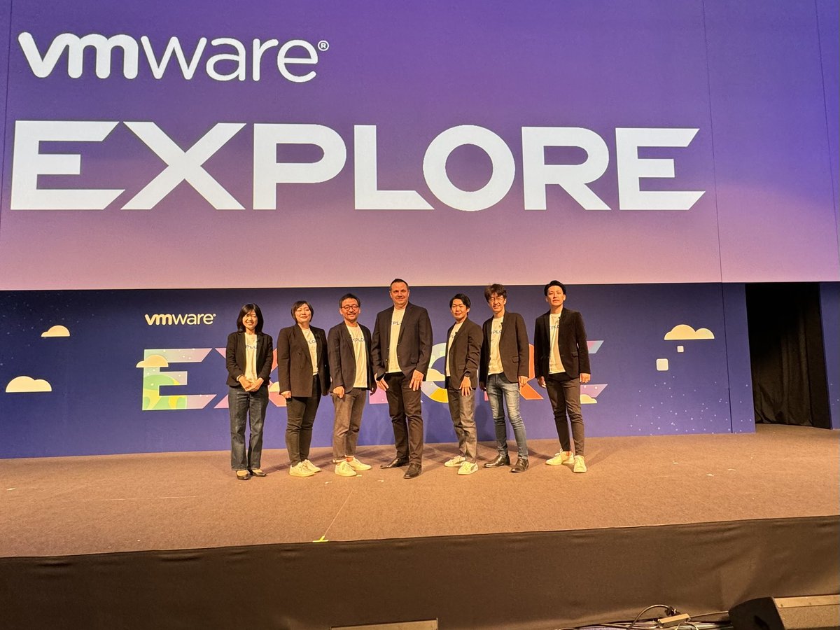 Last day of the last #VMwareExplore of the year. Excited to kick things off this morning in our Tech Innovation Showcase keynote with our super-talented team in Tokyo.