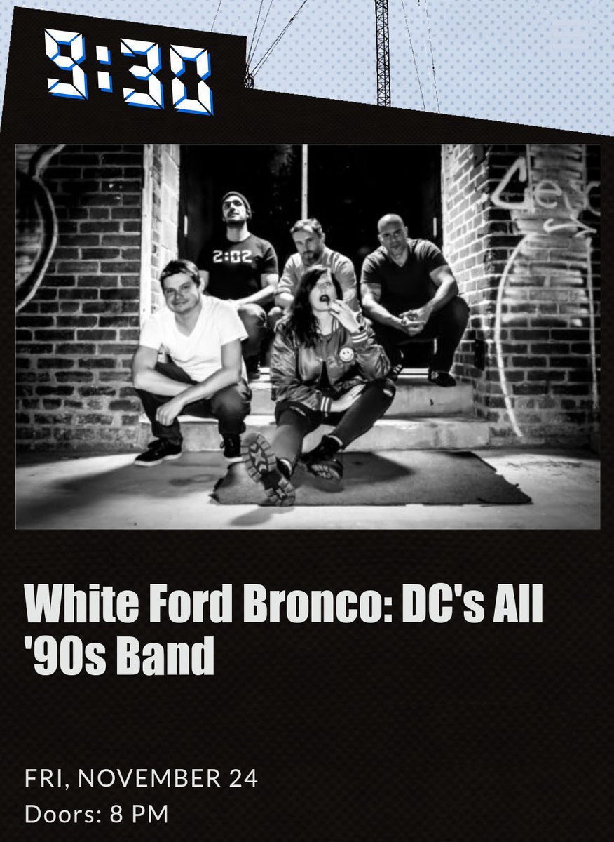 White Ford Bronco
Black Friday
at the fabulous Nightclub 9:30

Tickets:  ticketmaster.com/white-ford-bro…
