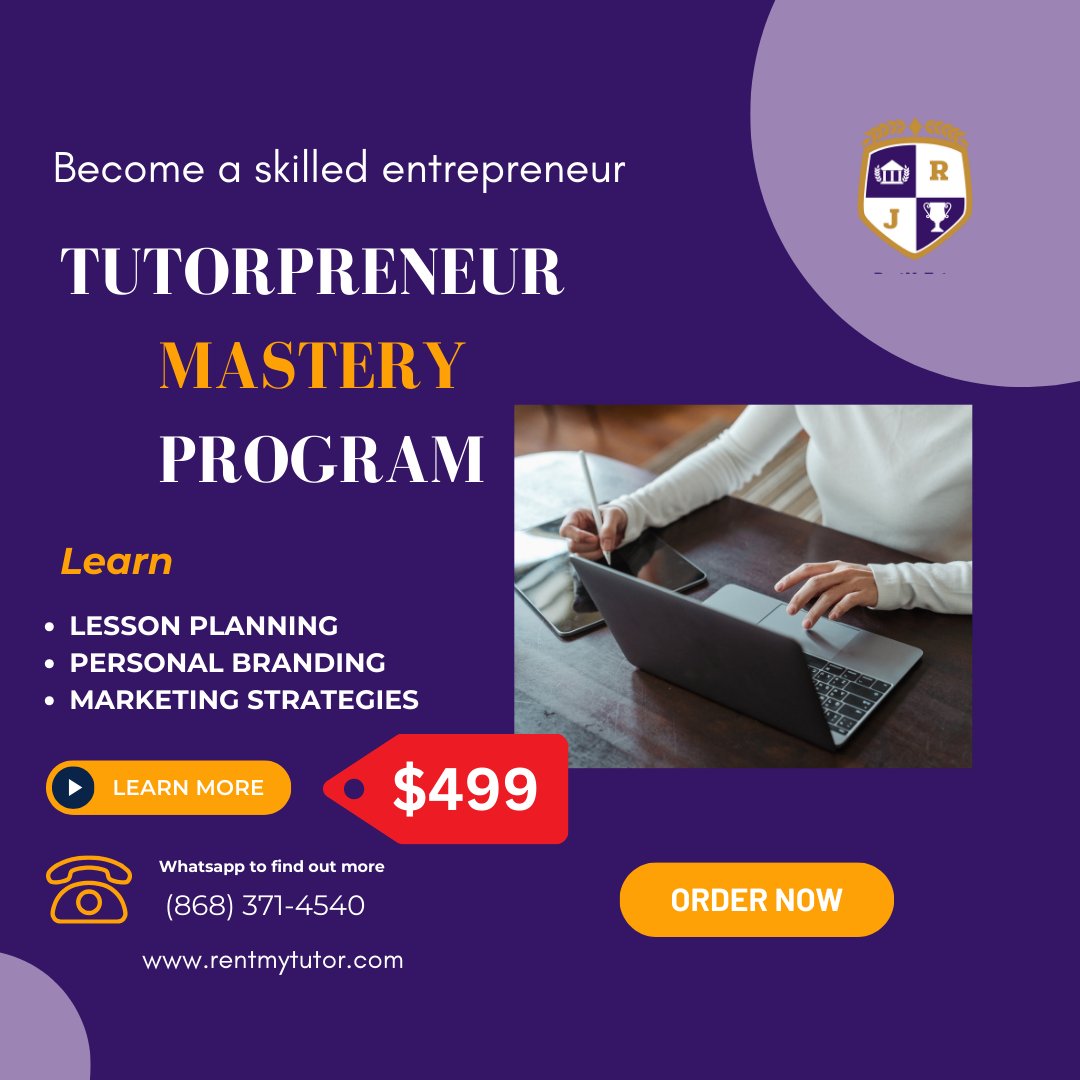 RentMyTutor's tweet image. 🚀 Calling all Educators! 🌟 Elevate your teaching game with our Tutorpreneur Mastery Program. 🎓 Turn your passion into profit, build your brand, and join a community of empowered educators! #Tutorpreneur #EdTech #MasteryProgram