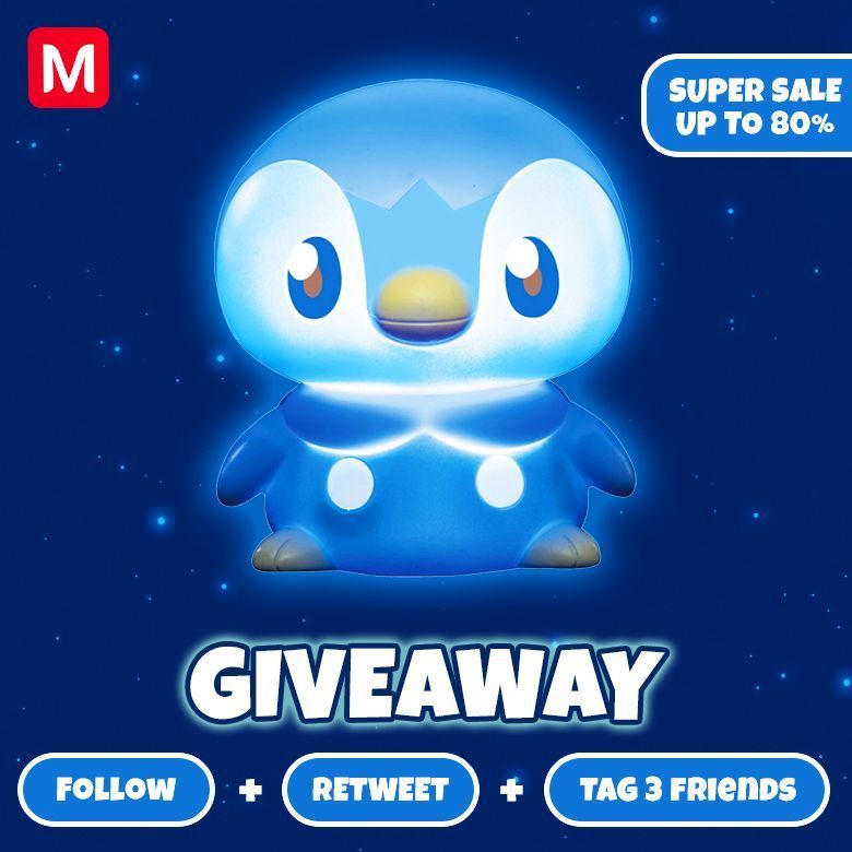 mecchaJP's tweet photo. 💙GIVEAWAY💙
Pokémon Poképeace Piplup Room Light
🛑https://t.co/bak33Q340H
Rules 
❄️ Follow us
❄️ Retweet this post
❄️ Tag 3 friends

Don’t forget to check out our SUPER SALE!! 
🛑https://t.co/BCX0MLQDjw

Fore more info: 
🛑https://t.co/Q49aOxCdVr 
#Giveaway #Pokemon #Piplup https://t.co/cYyyU3lzLa