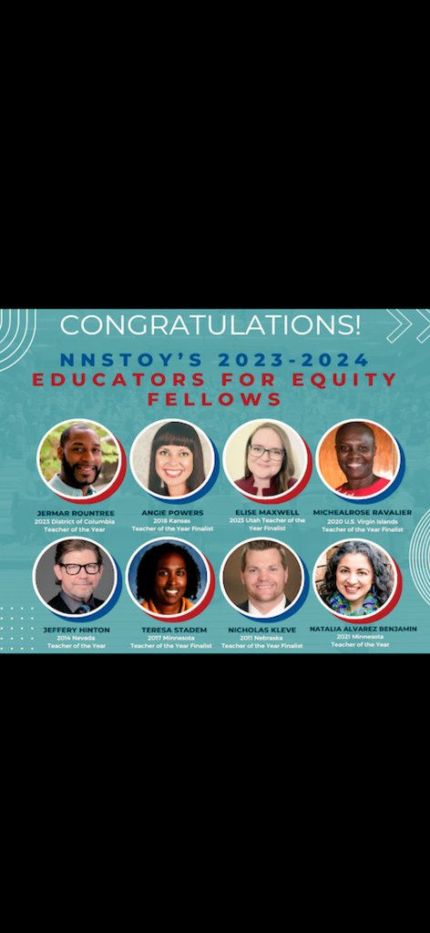 So happy to be a part of 2023- 2024 "Educators for Equity" fellowship. Looking forward to diving deep into some very important work! <a href="/NnstoyL/">NNSTOY Teachers Leading</a> #kidsneedmore