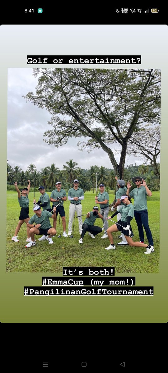 MDBOFC's tweet photo. Sir anthonypangilinan's IG Story.
(11152023)
"Golf or entertainment?
It's both!
#EmmaCup (my mom!)
#PangilinanGolfTournament"
#DonnyPangilinan | #DonBelle https://t.co/penvMi8zw7