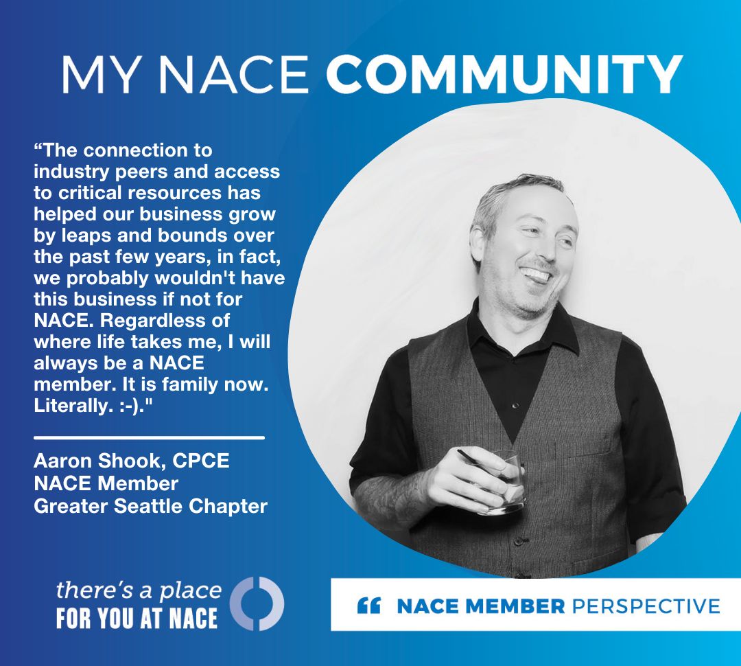 NACENational's tweet image. Happy #MemberSpotlightTuesday! Meet Aaron Shook, CPCE, Owner &amp;amp; Creative Madman of Perfect Storm Moments, a wedding and event planning and design company. Aaron has been a member of NACE for 10 years! #MemberSpotlight #MemberAppreciation #ThisIsNace