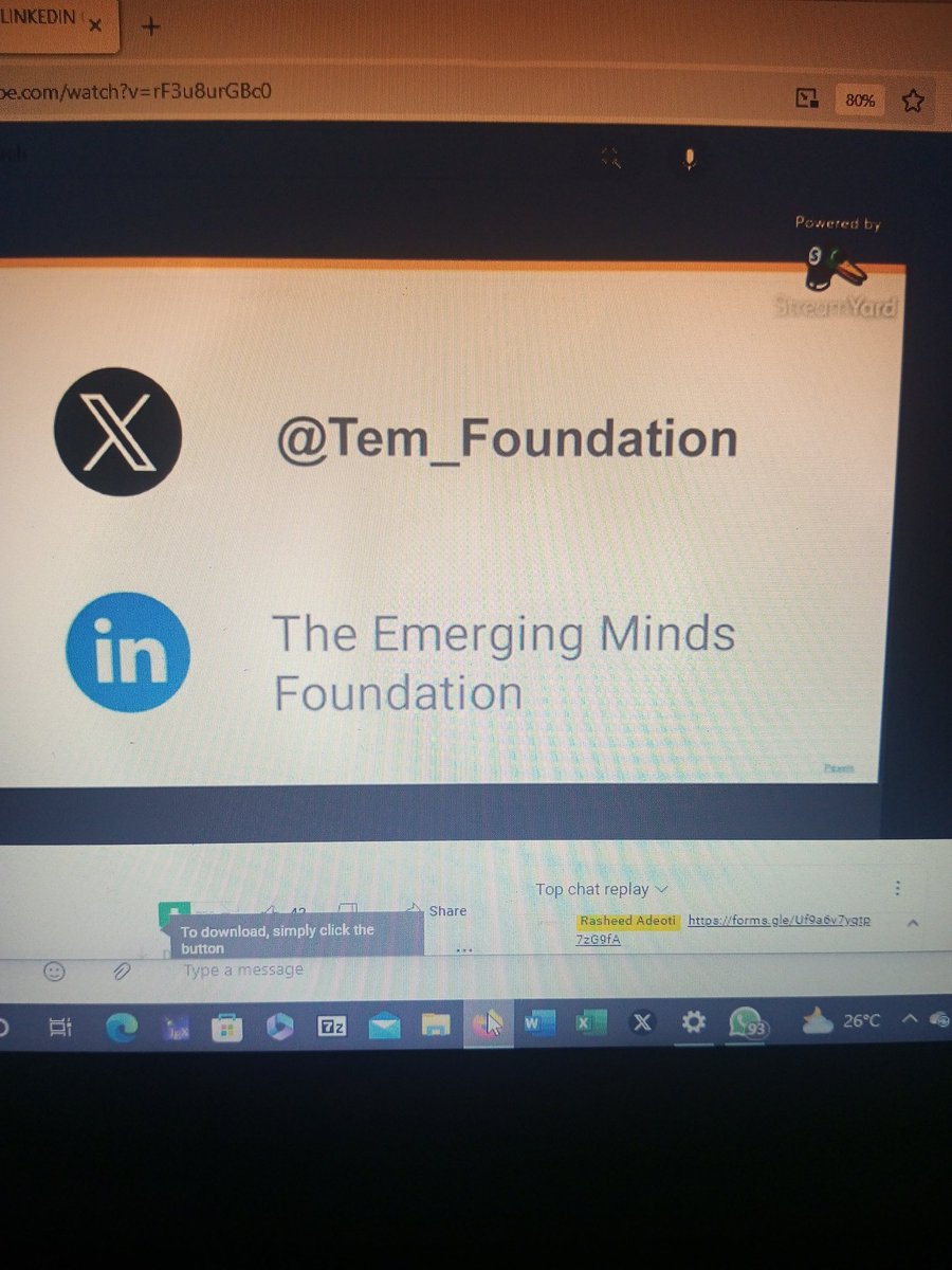 I really appreciate the TEMA Foundation on their class on Linkedin optimization .It is a productive one.Keep the Good work,we appreciate you💯💯
The Emerging Minds Foundation
@Tem_Foundation