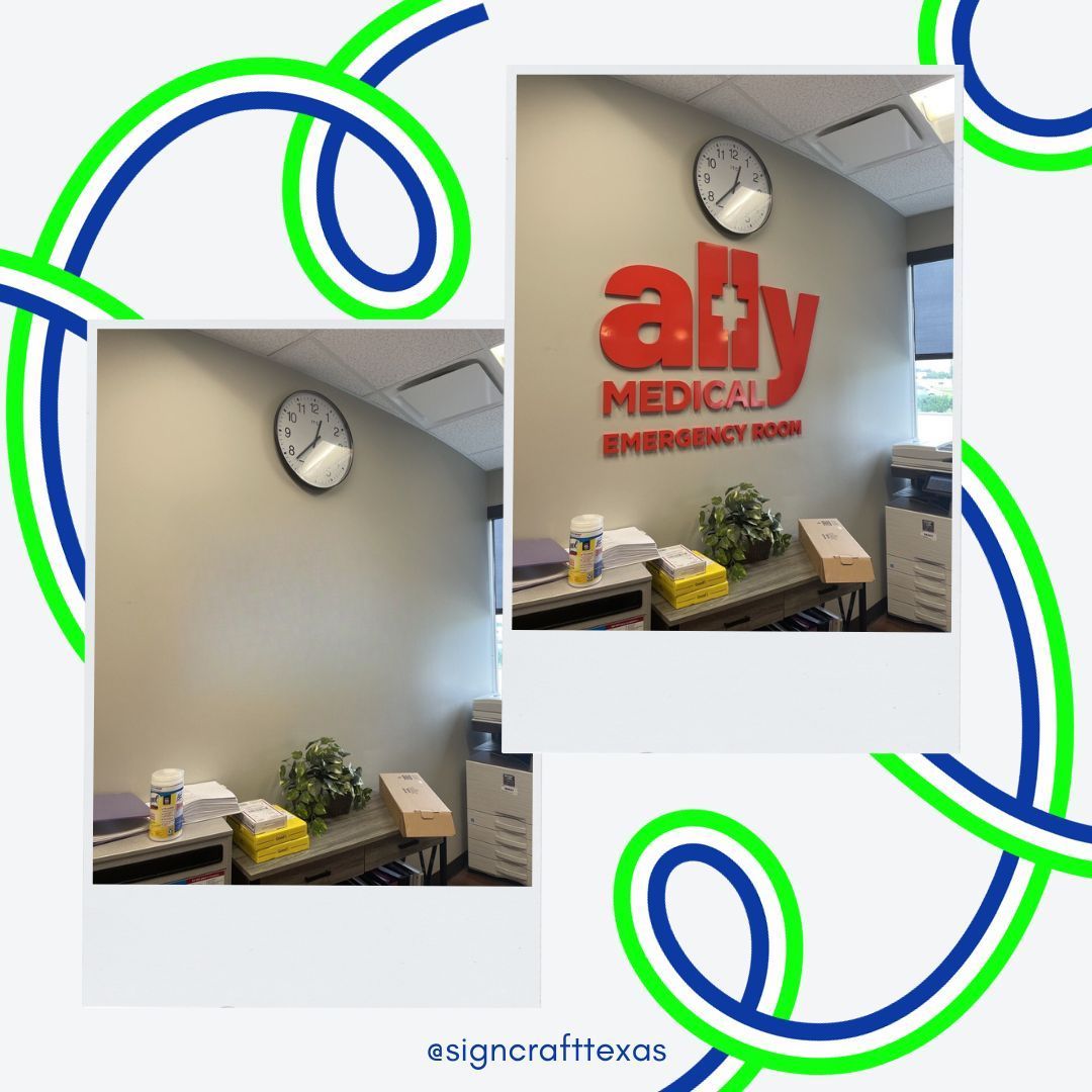 In the realm of signage, details matter! 

#Signcompany #Customsigns #signshop #signsnearme #signmanufaturers #Lobbysign #houstonsigncompany #wallsigns #allymedical #customlobbysigns #3Dlettering