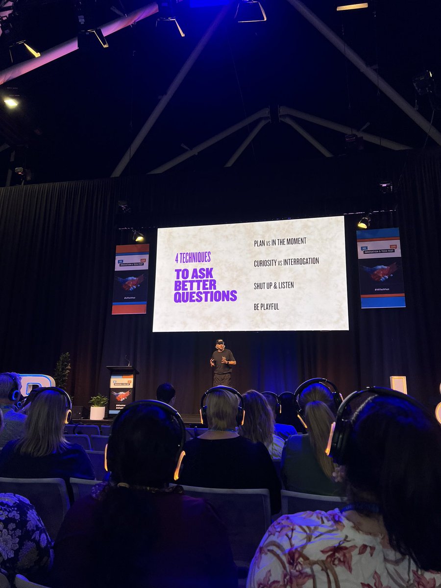 megabowman's tweet photo. Fantastic keynote to the HR Tech Fest in Sydney today by @kirkdocker on asking better questions to get better answers. Really engaging session, particularly with the 'hot seat' interview with an audience member. #hrtechfest https://t.co/W5FsYFBRaa