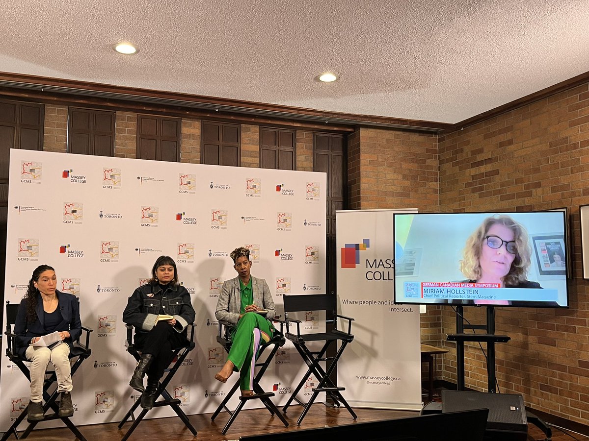 GermanyinTO's tweet image. The 5th German Canadian Media Symposium unfolded today, offering deep insights into news room challenges in times of crisis and division. Grateful to our exceptional panelists from GER🇩🇪 and CAN🇨🇦, and everyone contributing to this transformative journey!#GCMS2023 #MasseyCollege