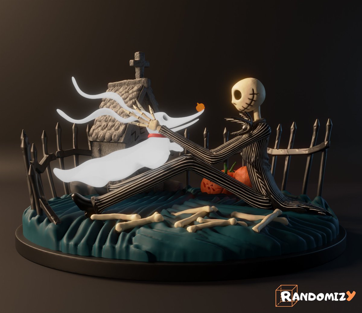 Randomizy3D's tweet photo. The Nightmare Before Christmas holds a special place in my heart since childhood 🖤

Inspired by nostalgia, I revisited and completed my old diorama project with my new acquired skills.

Excited to share it on the movie's 30th anniversary 💀🎃

#Fanart #3Dmodeling #3Dprinting https://t.co/5hmza3lJBZ