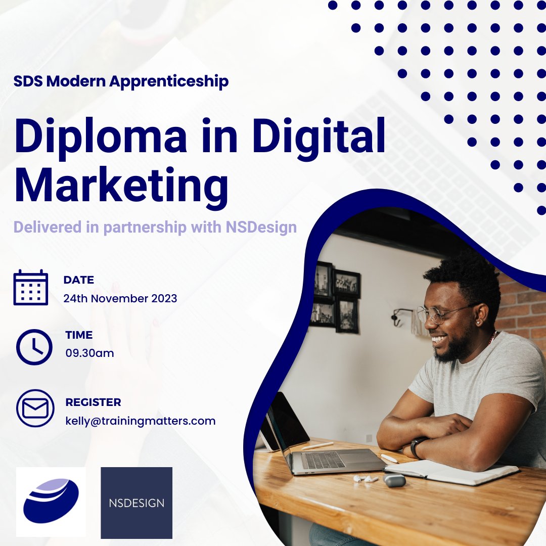 Training Matters (@trainingmatters) on Twitter photo We have 4 spaces left on next week's Diploma in Digital Marketing induction. This is an excellent opportunity to upskill employees in the work place at ZERO cost to you and your business. For more information, feel free to contact Kelly directly - kelly@trainingmatters.com We have 4 spaces left on next week's Diploma in Digital Marketing induction. This is an excellent opportunity to upskill employees in the work place at ZERO cost to you and your business. For more information, feel free to contact Kelly directly - kelly@trainingmatters.com