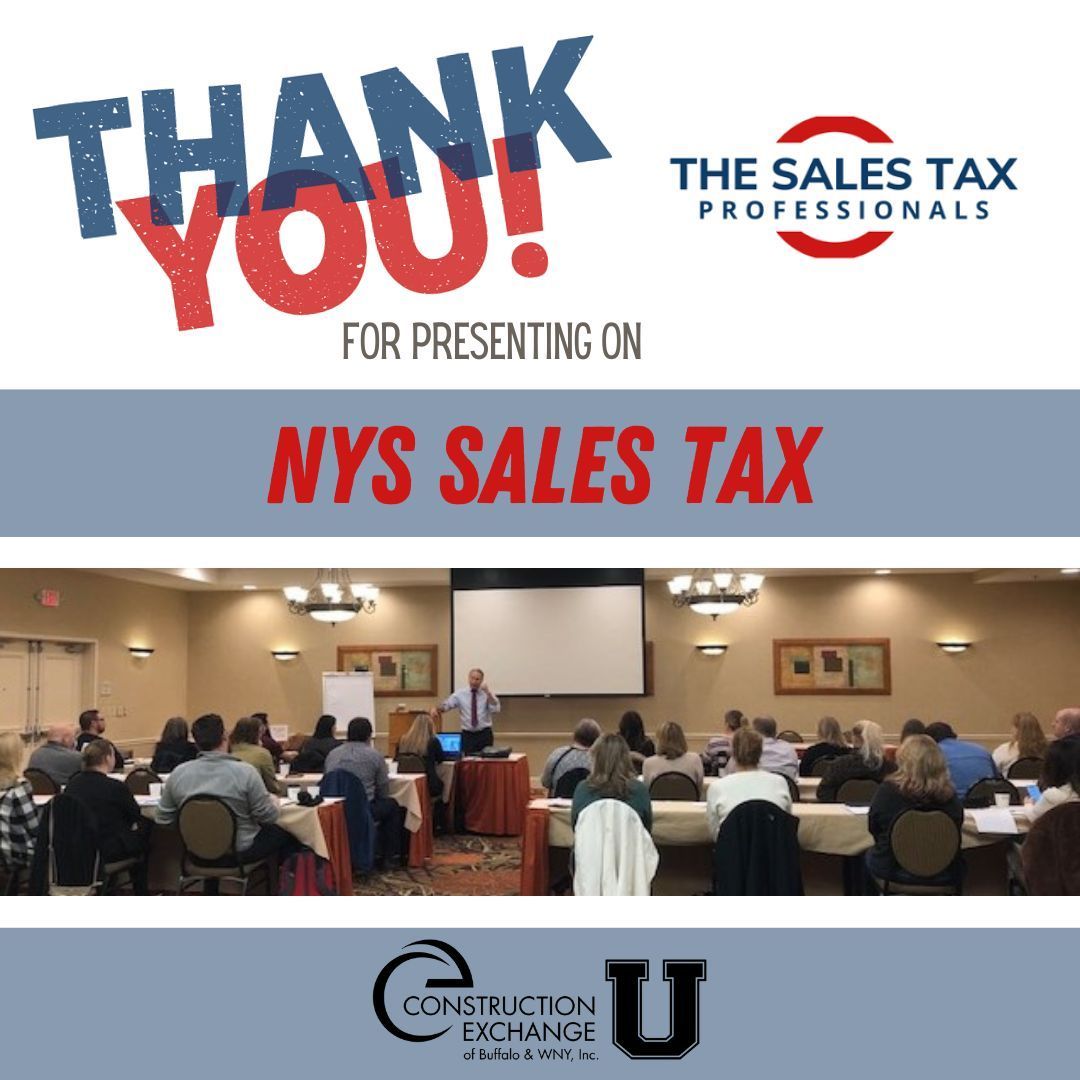 Another SOLD OUT NYS Sales Tax Seminar in the books! Thank you to Scott &amp; Rachel Sliker from The Sales Tax Professionals for their time and expertise.