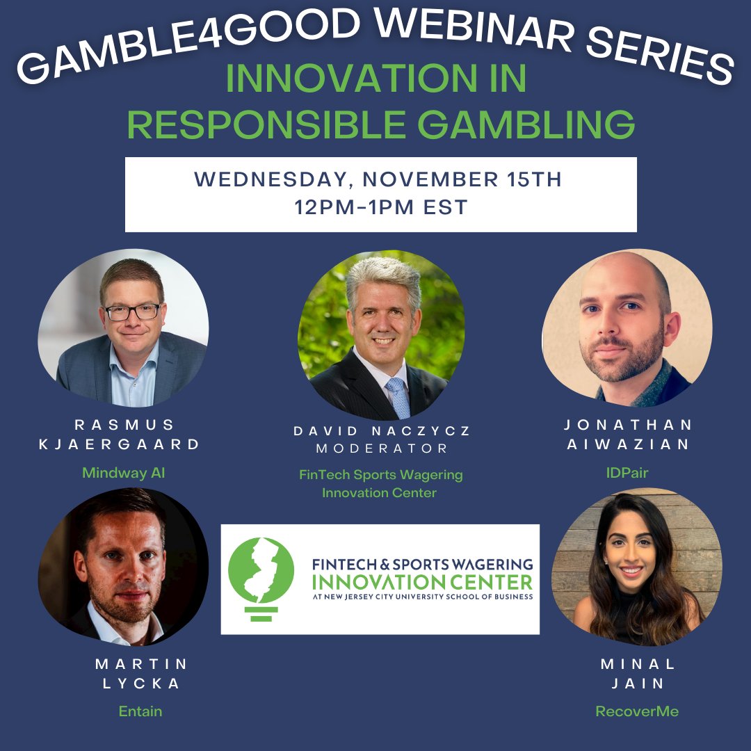Tomorrow is our Innovation in Responsible Gambling Webinar! You can register here - ftswinnovation.org/events/  All registered attendees will get a copy of recording of the event.  <a href="/recovermeapp1/">RecoverMe</a> <a href="/idPair/">idPair</a> <a href="/MindwayAI/">Mindway AI</a> <a href="/EntainGroup/">Entain</a>